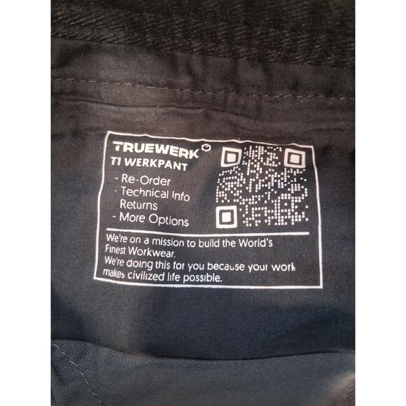 Truwerk T1 Werkpant Work Pants Size 40x34 Men's Charcoal Gray Utility Cargo - Picture 7 of 8
